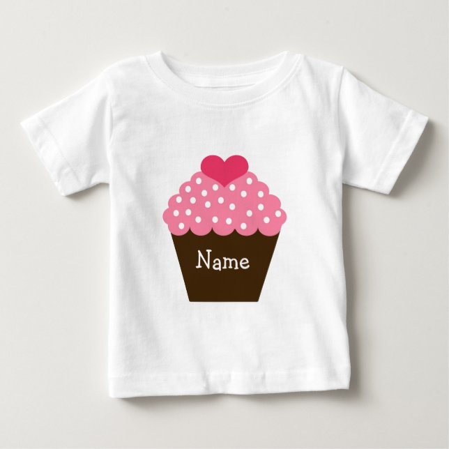 Camiseta Para Bebê Cupcake Love BABY Tee (Frente)