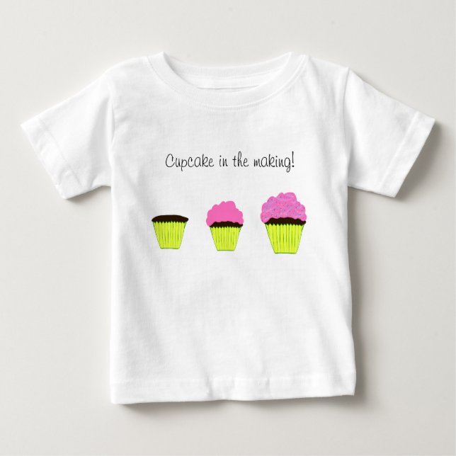 Camiseta Para Bebê Cupcake no Fazer Kids T-Shirt (Frente)