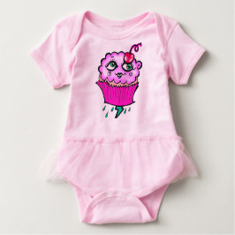 Camiseta Para Bebê Cupcake Nublado Baby Tutu Romper
