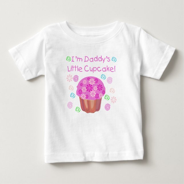 Camiseta Para Bebê Cupcake pai (Frente)