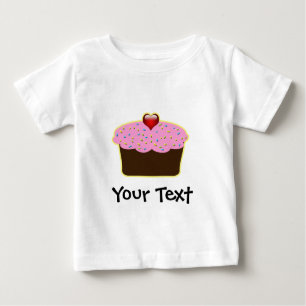 Camiseta Para Bebê Cupcakes bonitos