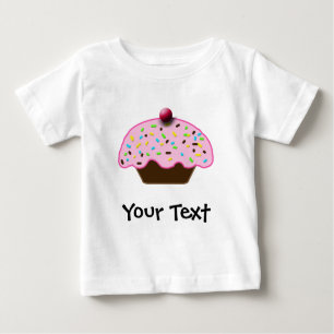 Camiseta Para Bebê Cupcakes bonitos