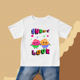 Camiseta Para Bebê Cupcakes bonitos