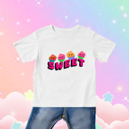 Camiseta Para Bebê Cupcakes bonitos