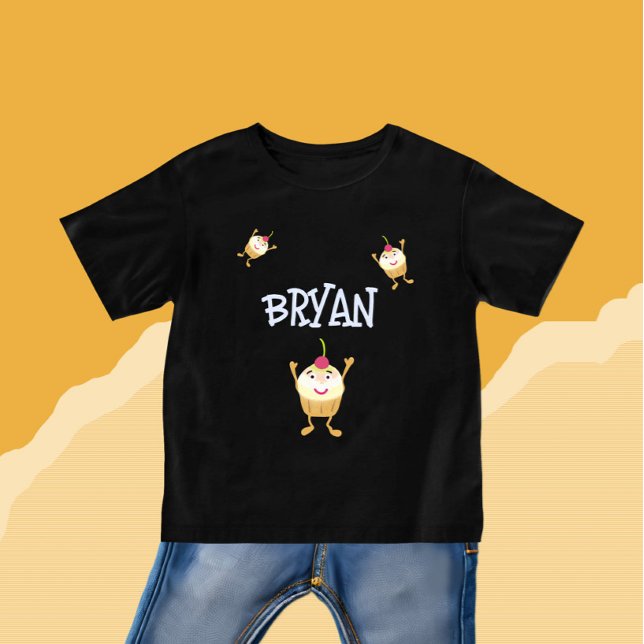 Camiseta Para Bebê Cupcakes engraçados (Criador carregado)