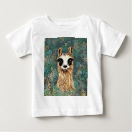 Camiseta Para Bebê Curioso Bebê Llama - Bonito - Sorria