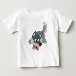 Camiseta Para Bebê Curioso desenho animado Wolf Baby T Shirt