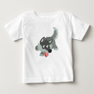 Camiseta Para Bebê Curioso desenho animado Wolf Baby T Shirt
