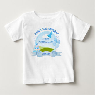Camiseta Para Bebê "Custom Happy Birthday Kids T-Shirt – Personalized