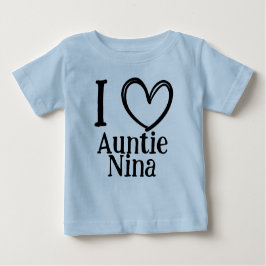 Camiseta Para Bebê Custom "I ❤️ My (Name)" Infant/Toddler Tee
