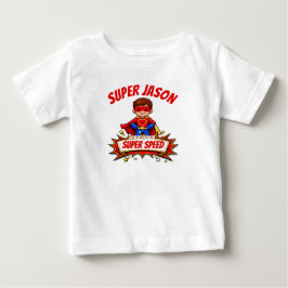 Camiseta Para Bebê Custom Kids Superhero Name & Superpower T-Shirt
