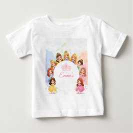 Camiseta Para Bebê Customizable Princess Girl Birthday T-Shirt