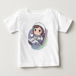 Camiseta Para Bebê Cute Astronaut