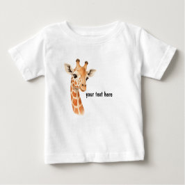 Camiseta Para Bebê Cute Baby Giraffe Personalized Baby T-Shirt
