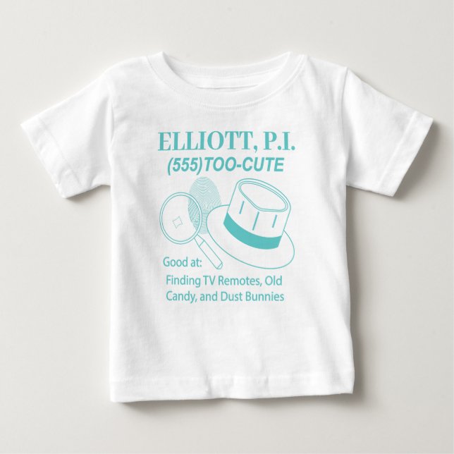 Camiseta Para Bebê Cute Baby P.I. Personalizável (Frente)