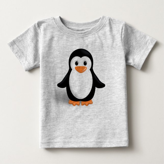 Camiseta Para Bebê Cute Baby Penguin (Frente)