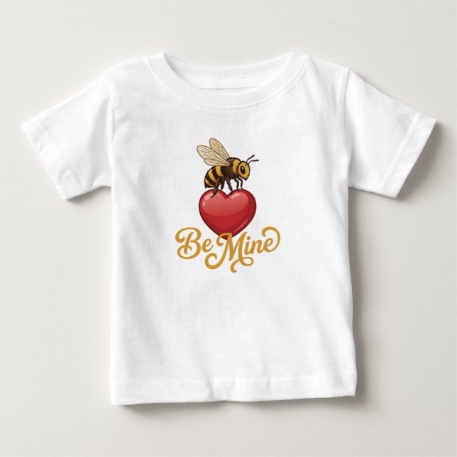 Camiseta Para Bebê Cute Be Mine Honeycomb  (Frente)