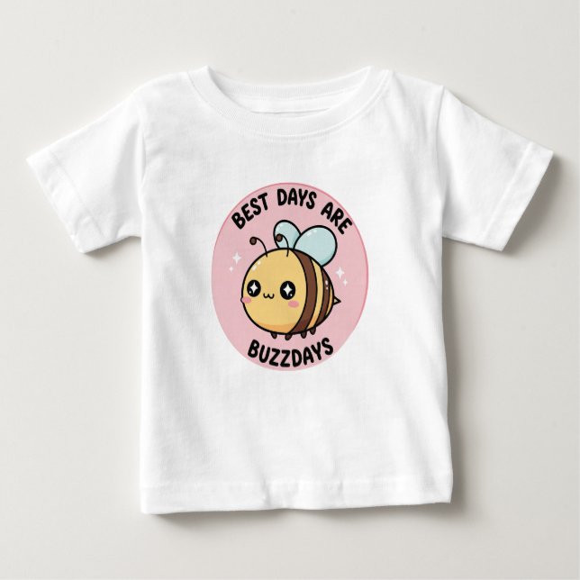 Camiseta Para Bebê Cute Bee Baby T-Shirt – Kawaii Bumblebee (Frente)