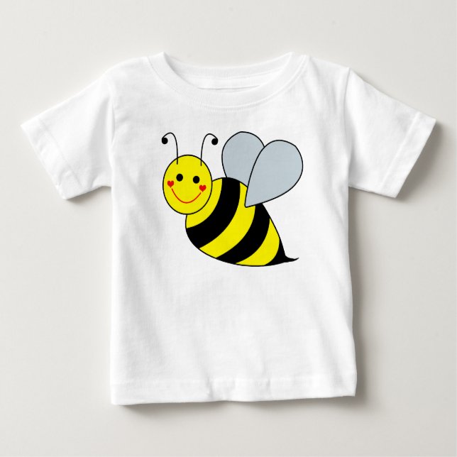 Camiseta Para Bebê Cute Bumble Bee (Frente)