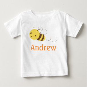Camiseta Para Bebê Cute Bumblebee Personalizado Nome do Bebê Personal