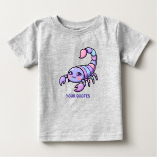 Camiseta Para Bebê Cute Chibi Escorpião Zodíaco