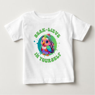 Camiseta Para Bebê Cute Chibi Kawaii — Ano escolar do papagaio