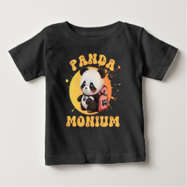 Camiseta Para Bebê Cute Chibi Kawaii Panda Nome Ano Escolar de Volta