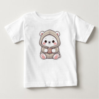 Camiseta Para Bebê Cute chibi polar bear t-shirt