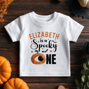 Camiseta Para Bebê Cute Cyclop Pumpkin Halloween Spooky One Name