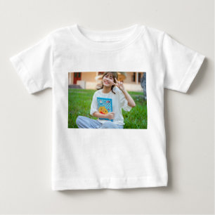 Camiseta Para Bebê Cute "De Volta à Escola" Retrato Infantil de Bebê