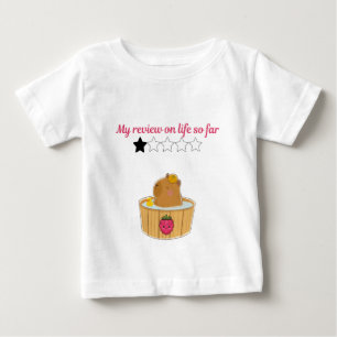Camiseta Para Bebê Cute design de desenho animado de capivara kawaii