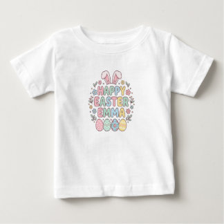 Camiseta Para Bebê Cute Easter Bunny Kids Shirt – Happy Easter Spring
