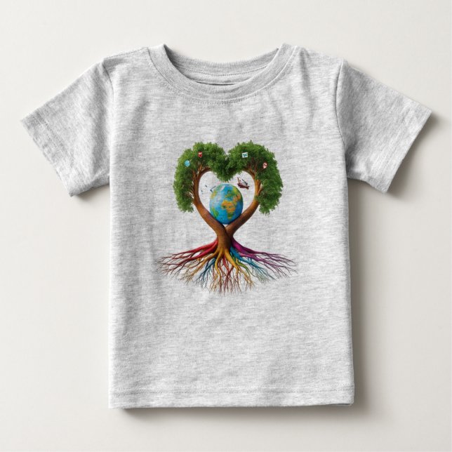 Camiseta Para Bebê Cute Elephant Family Baby T-Shirt (Frente)