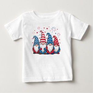 Camiseta Para Bebê Cute EUA Gnomos Cartoon Americano-68123 Moletom