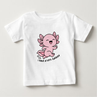 Camiseta Para Bebê Cute Funny Axolotl Kids Apparel, Alotl Energy