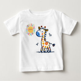 Camiseta Para Bebê Cute Giraffe & Sunshine – Kids T-Shirt