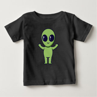 Camiseta Para Bebê “Cute Green Alien