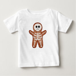Camiseta Para Bebê Cute Halloween Gingerbread Skeleton Cookie