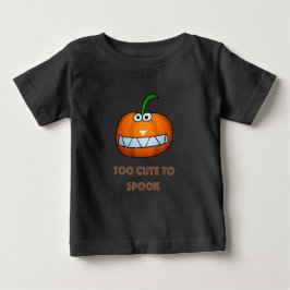 Camiseta Para Bebê cute Halloween pumpkin with funny face
