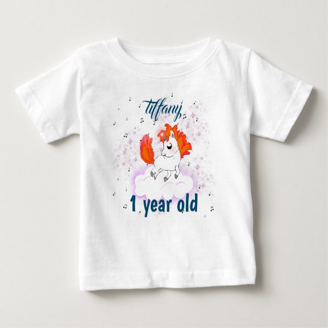 Camiseta Para Bebê cute Happiness magic unicorn (Frente)