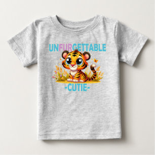 Camiseta Para Bebê Cute Inesquecível pun divertido. Cartoon do Bebê T