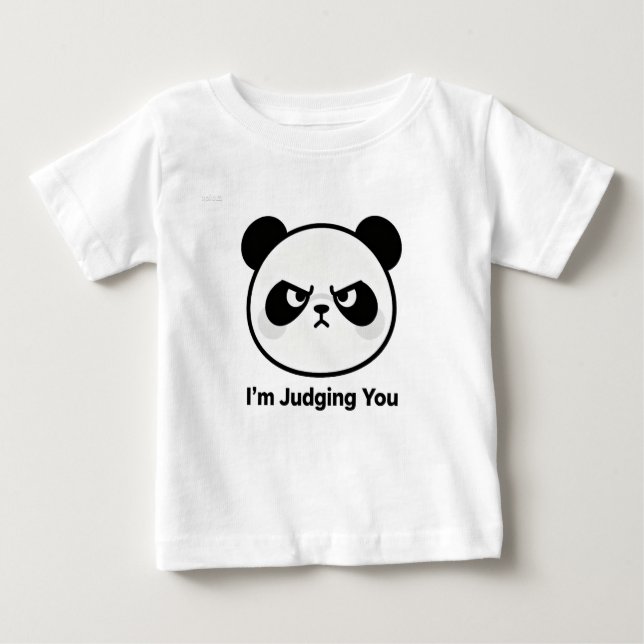 Camiseta Para Bebê Cute Judging Panda – I’m Judging You (Frente)