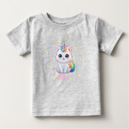 Camiseta Para Bebê Cute Kawaii Caticorn Baby T-shirt 