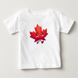 Camiseta Para Bebê Cute Kawaii Maple Leaf | Canadá