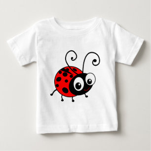 Camiseta Para Bebê Cute Ladybug