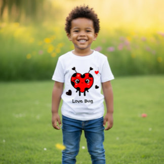 Camiseta Para Bebê Cute ladybug