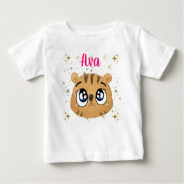 Camiseta Para Bebê Cute little tiger gold start