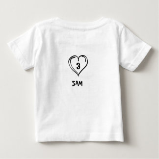 Camiseta Para Bebê Cute Mum & Dad Heart – Custom Name Baby T-Shirt