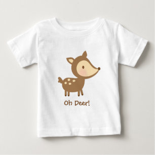 Camiseta Para Bebê Cute Oh Deer Pun Humor Para Bebês