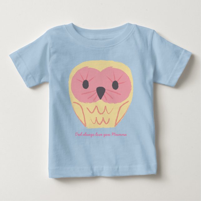 Camiseta Para Bebê Cute Owl Baby Onsie Gift Idea Chá de fraldas (Frente)